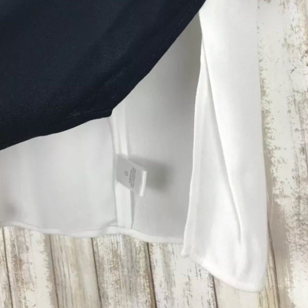 A.L.C. Colorblock Open Side Slit 3/4 Sleeve Blouse - image 3